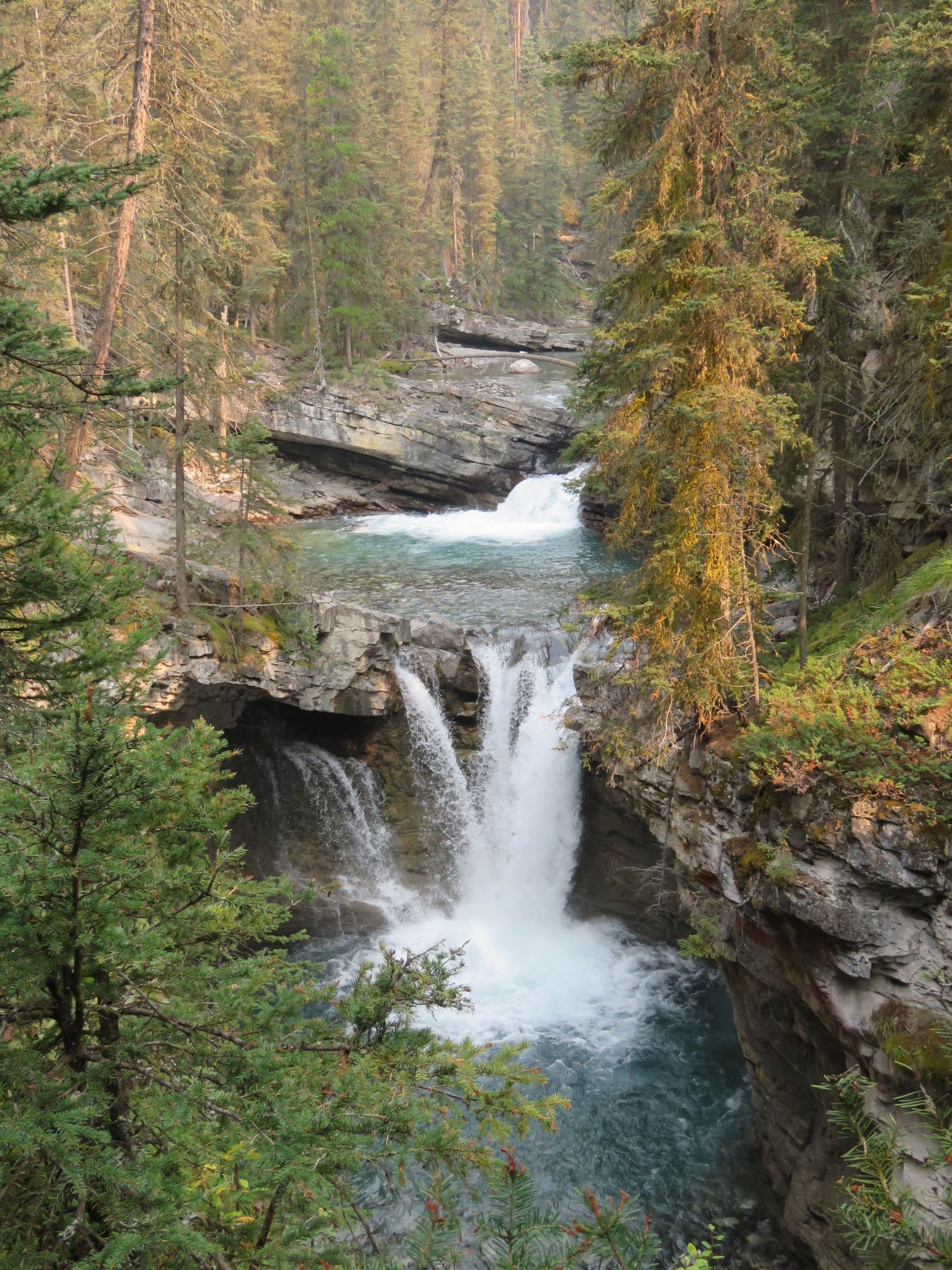 A waterfall in Johnston Canyon, Banff