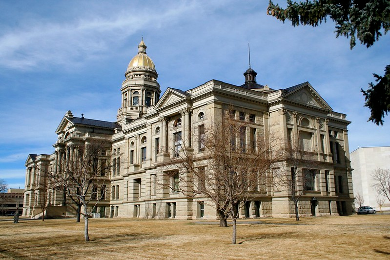 The Wyoming State Capitol building in Cheyenne