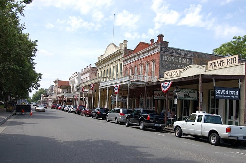 A street in old town sacramento