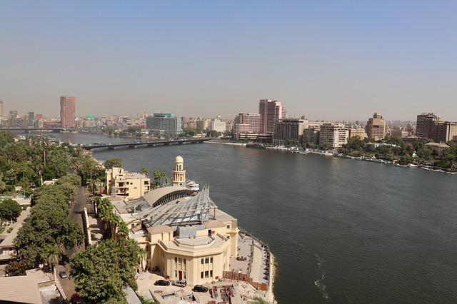 An aerial view of The Nile, Egypt 
