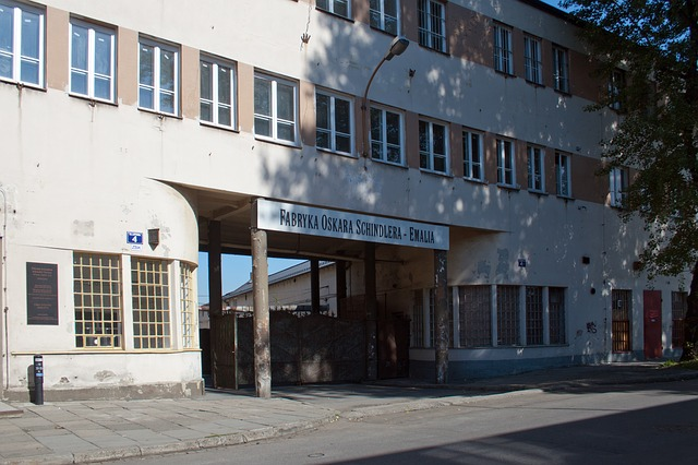 A large white building in Krakow
