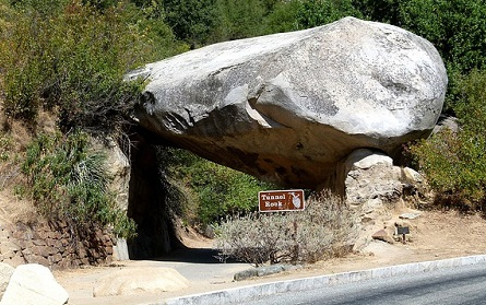 tunnel rock in sequoia np
