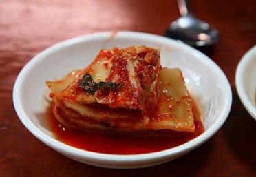 A bowl of kimchi