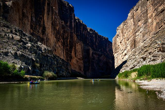 The Rio Grande River river flowing through Big Bend National Park