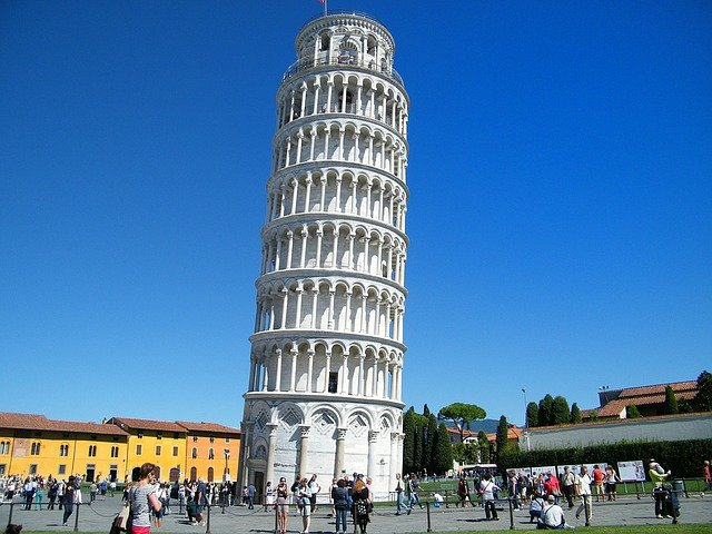 The leaning tower of Pisa