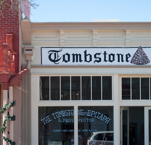 the tombstone epitaph newspaper building