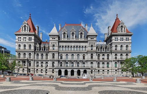 The new york state capitol building in albany