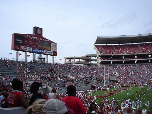 An Alabama Crimson Tide game in Tuscaloosa