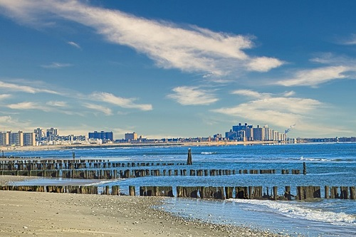 A beach in New York
