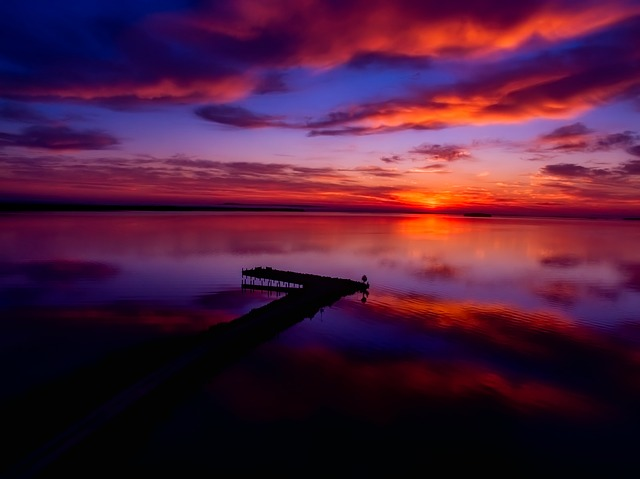 Sunset over Lake Michigan