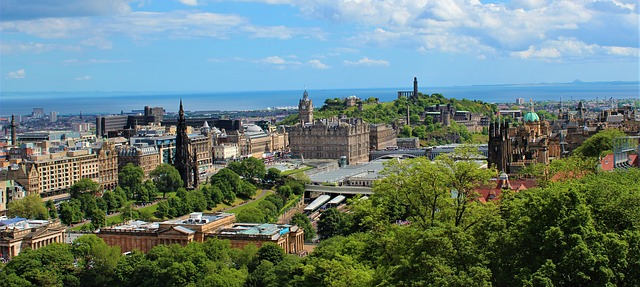 An aerial view of Edinburgh