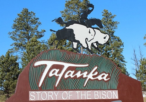 A sign that says tatanka story of the bison