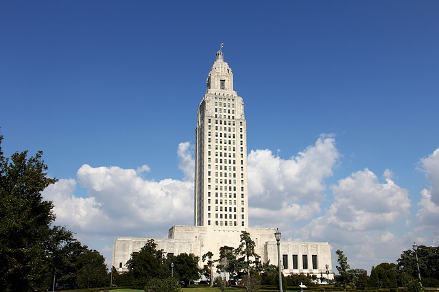The Louisiana State Capitol building in baton rouge
