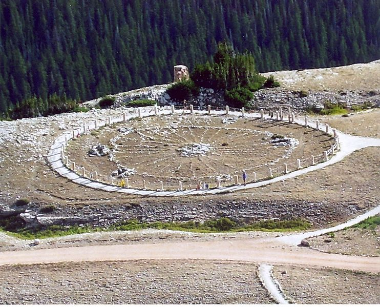 An aerial view of Medicine Wheel National Monument