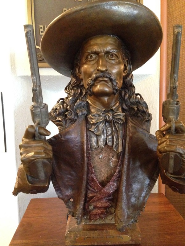 a bust of wild bill hickok