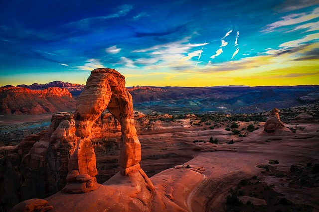 A large rock formation in Arches National Park