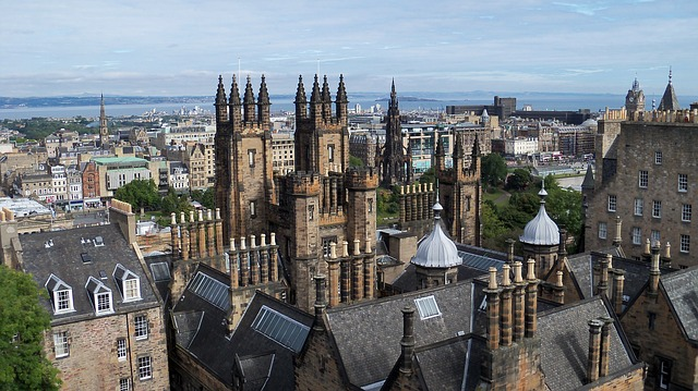 An aerial view of Edinburgh