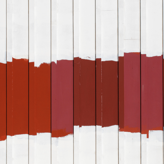 Rows of test tubes with red liquid at varying levels against a white background