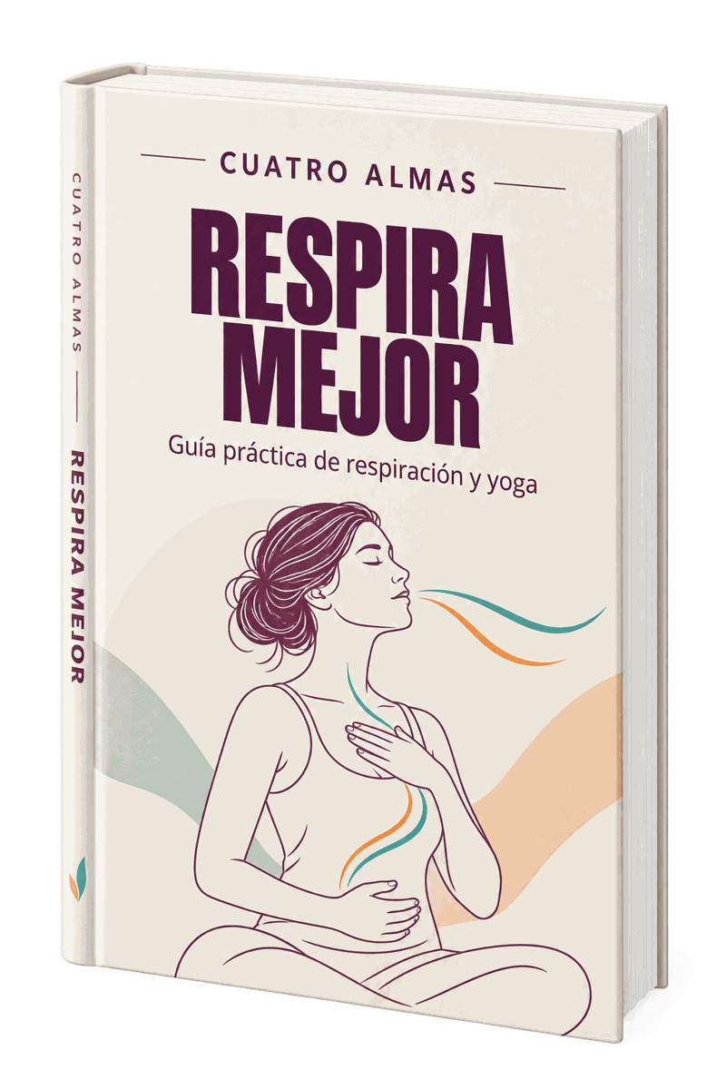 Mockup de la guía gratuita Respira mejor de Cuatro Almas