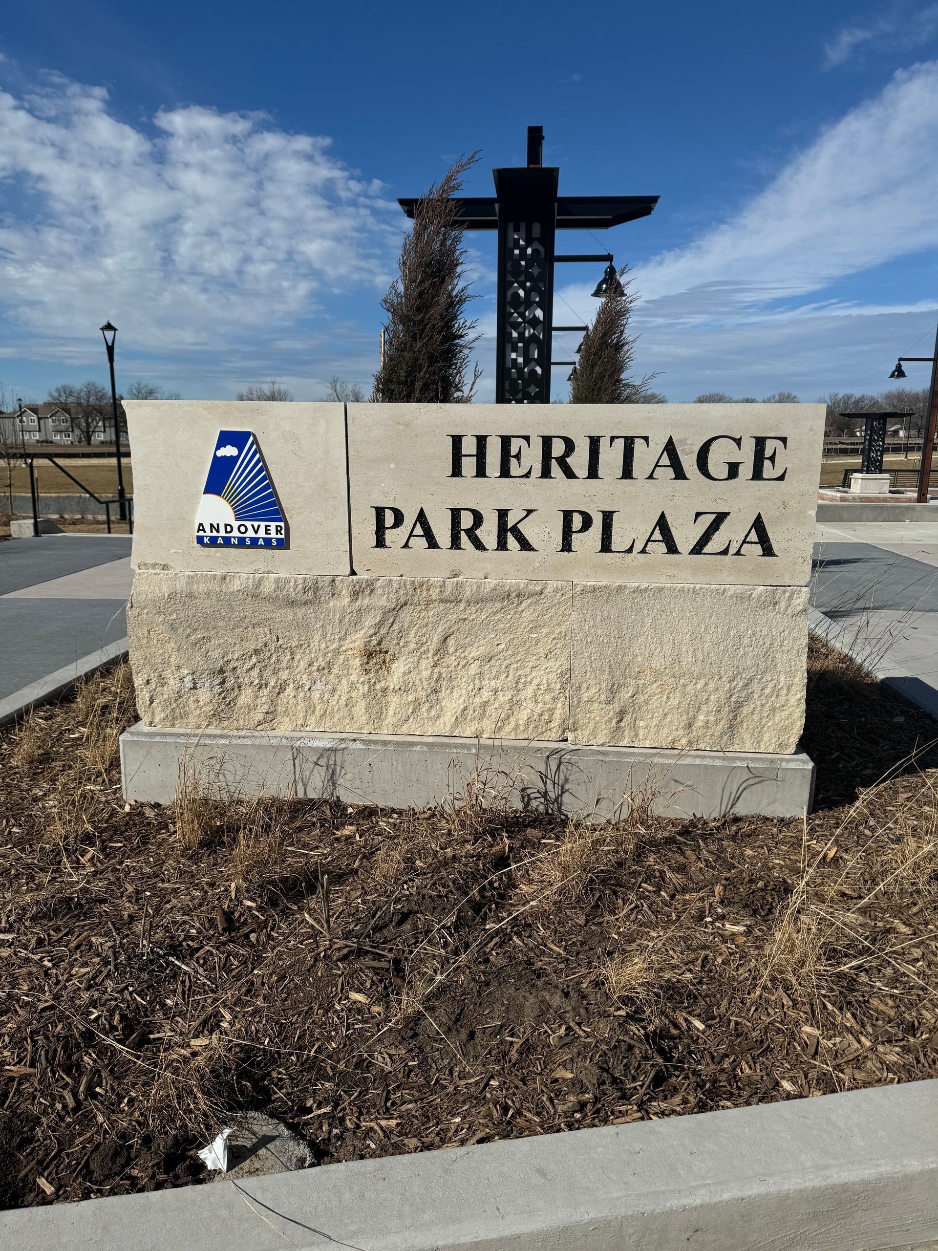 Heritage Park Sign Stone