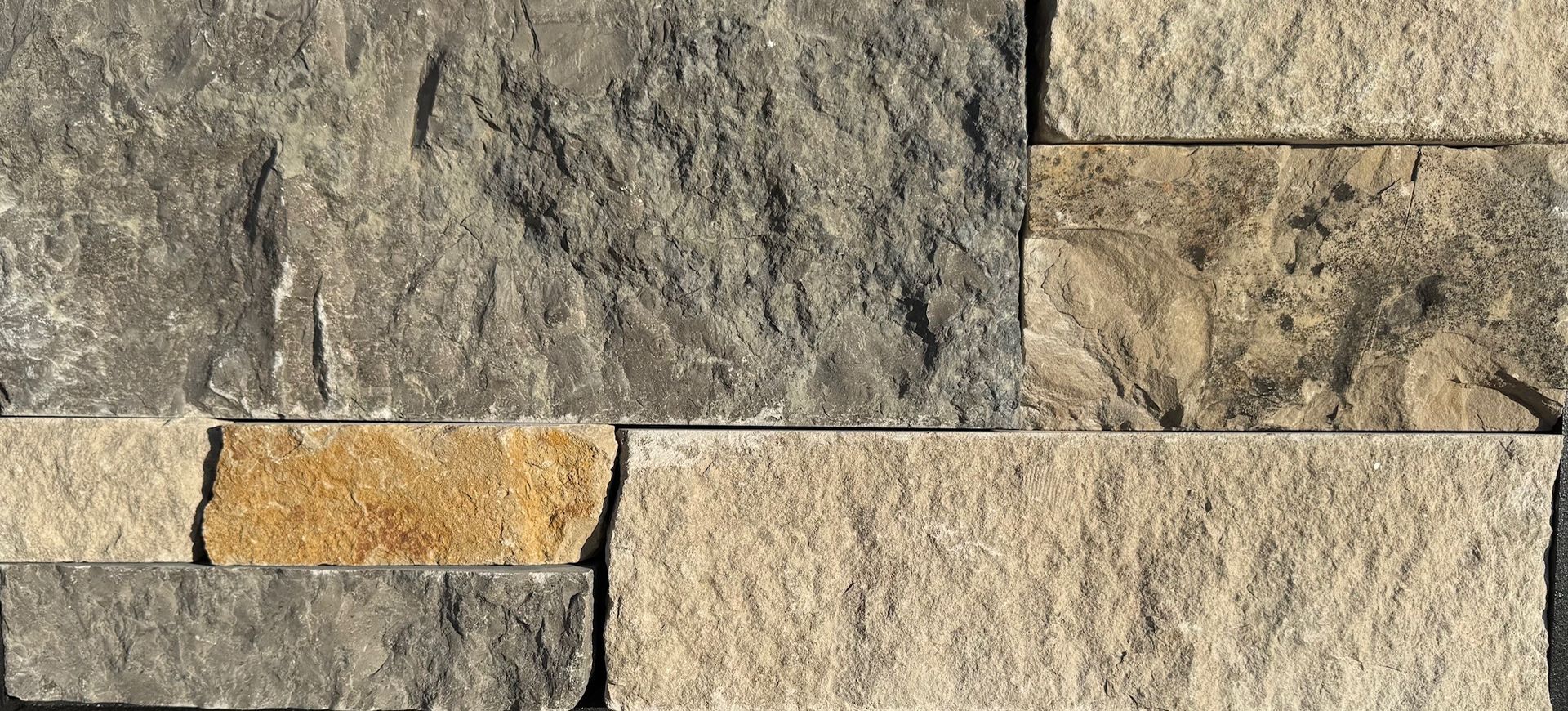 Milford Blend Ledgestone Veneer Sample Board at Silverdale Quality Stone