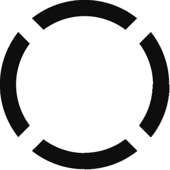 A white circle with a gray border on a white background. A white circle with a gray border on a white background.