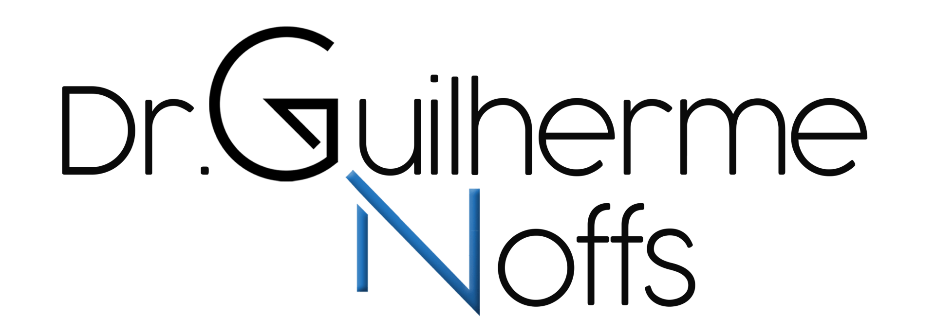 Um logotipo para um médico chamado dr. Guilherme Noffs