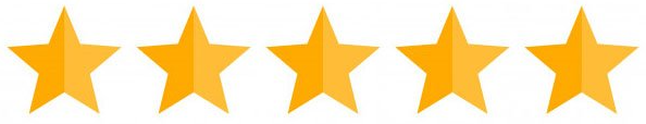 Uma fileira de estrelas amarelas sobre um fundo branco.