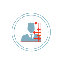 executive with graph