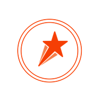 red and orange shooting star