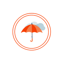 umbrella with clouds