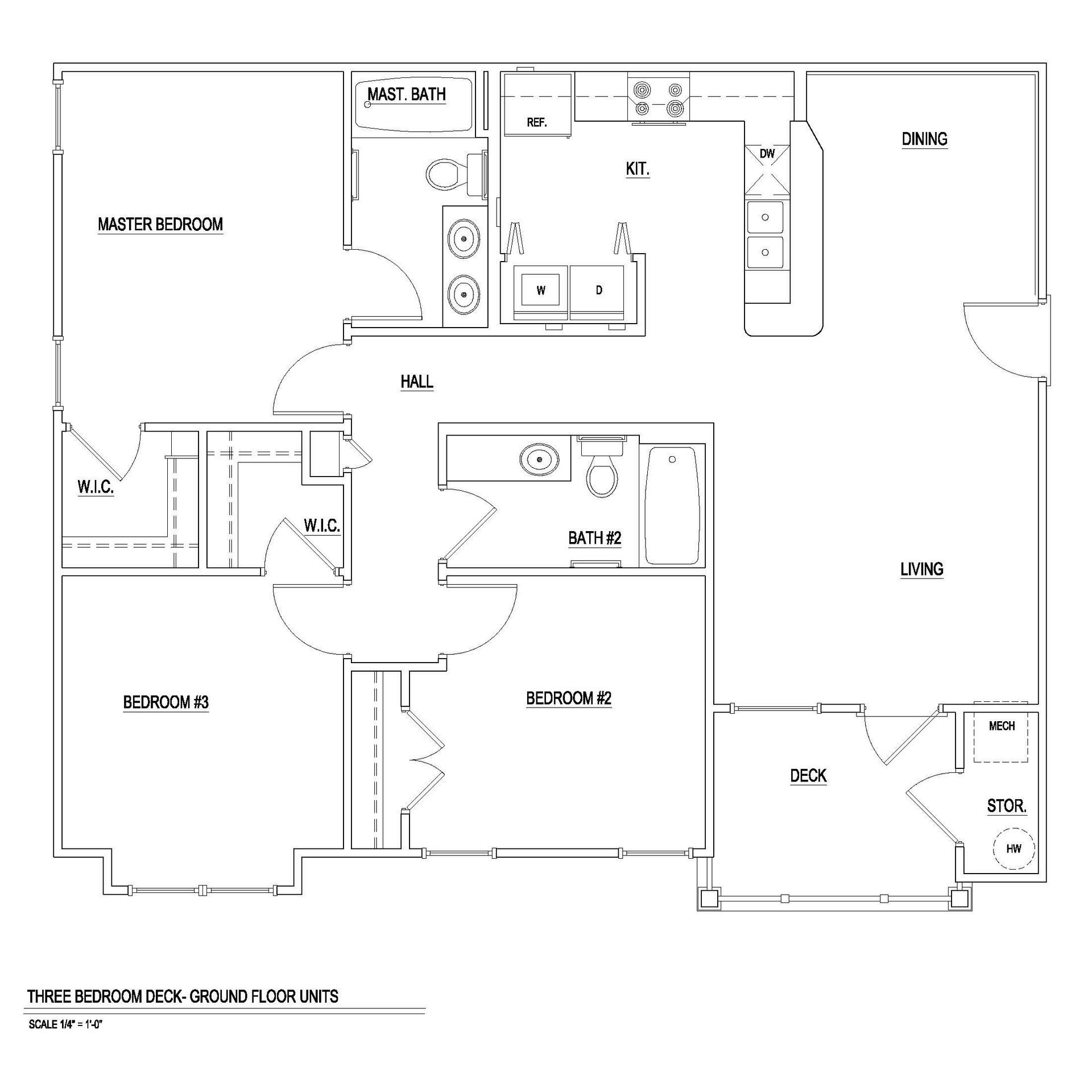Three Bedroom Deck