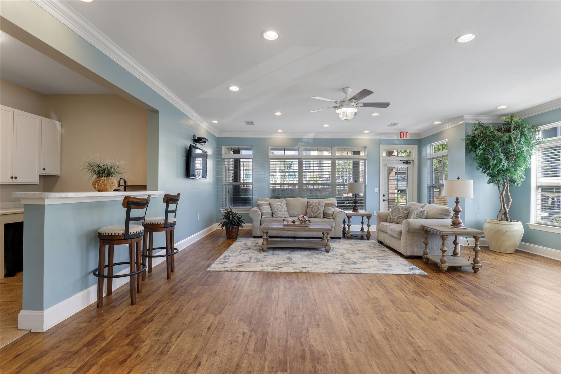 living room staged
