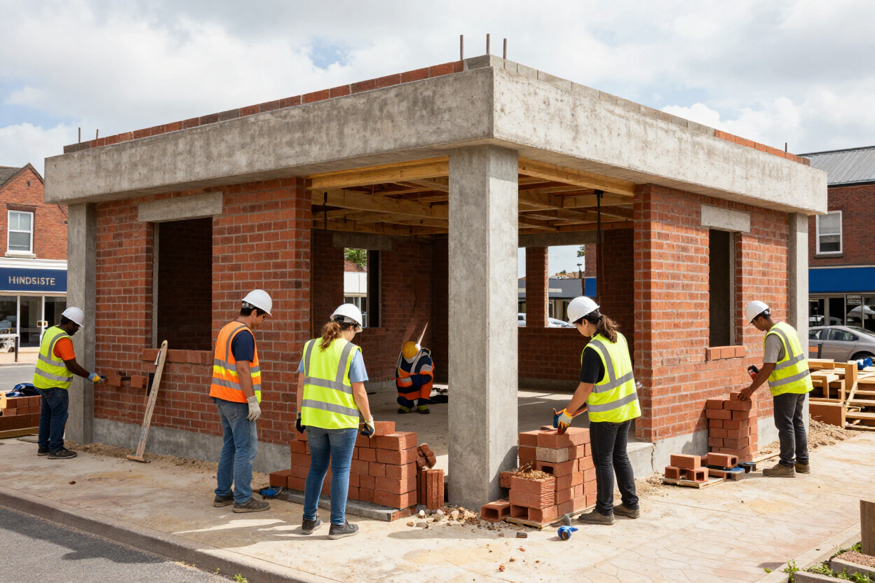 Commercial building under construction in Riversdale