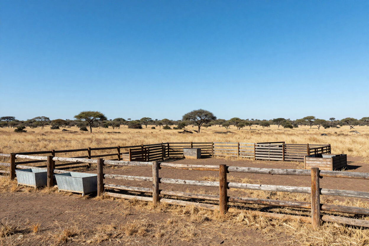 Commercial game farm camp construction in South Africa
