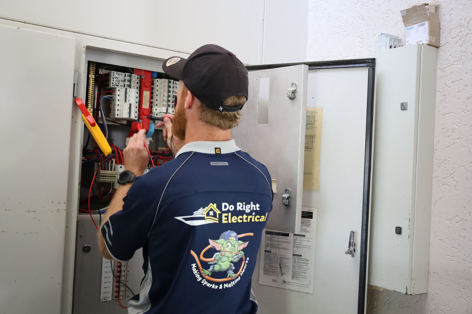 Electrical Workers in Hard Hats — Do Right Electrical in Redlynch, QLD