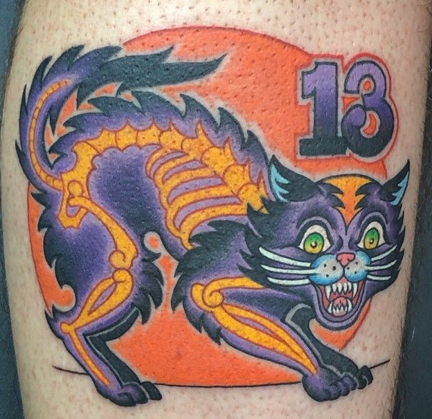 Cat Tattoo — Olympia, WA — Lo and Behold Tattoo