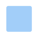 Light blue rounded square on a white background