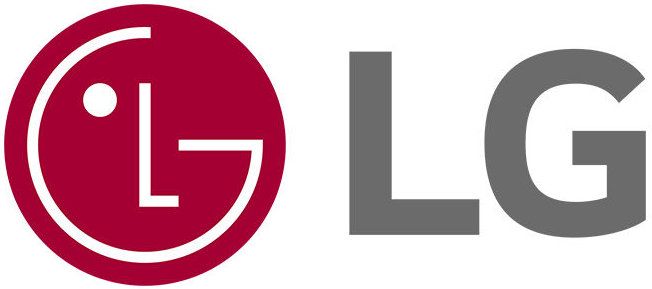LG logo with red circular emblem and gray “LG” letters