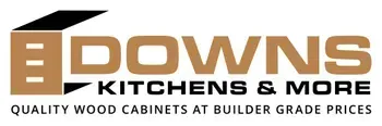 Logo for Downs Kitchens & More: Brown text