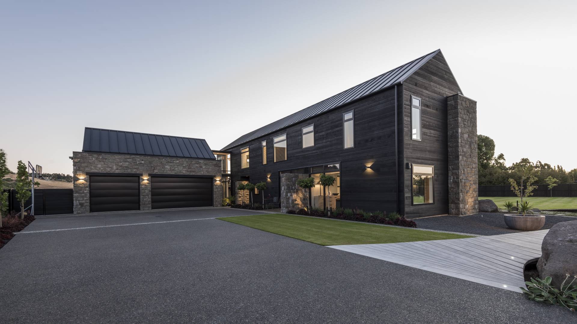 black basalt house