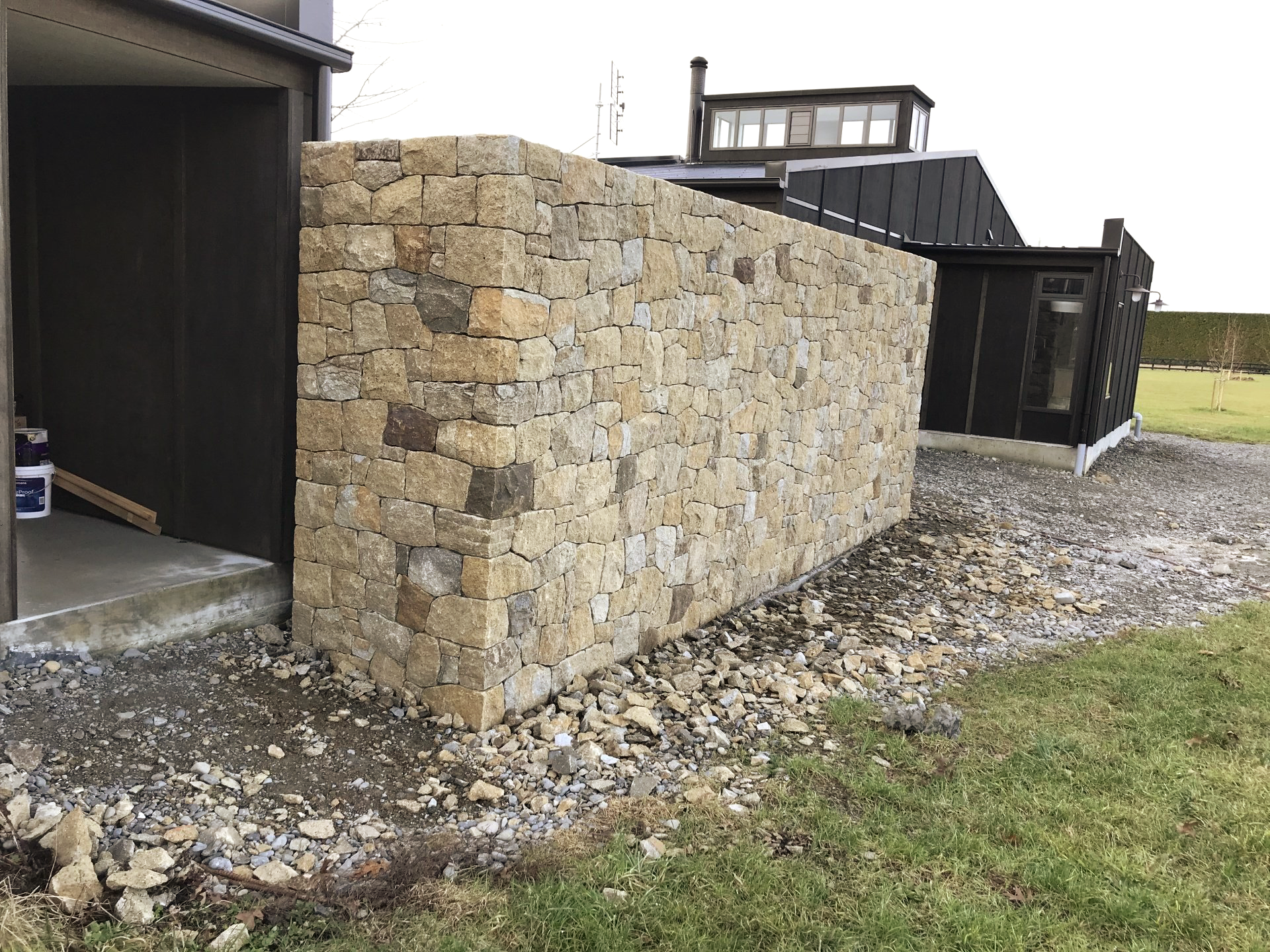 Dry stack schist house