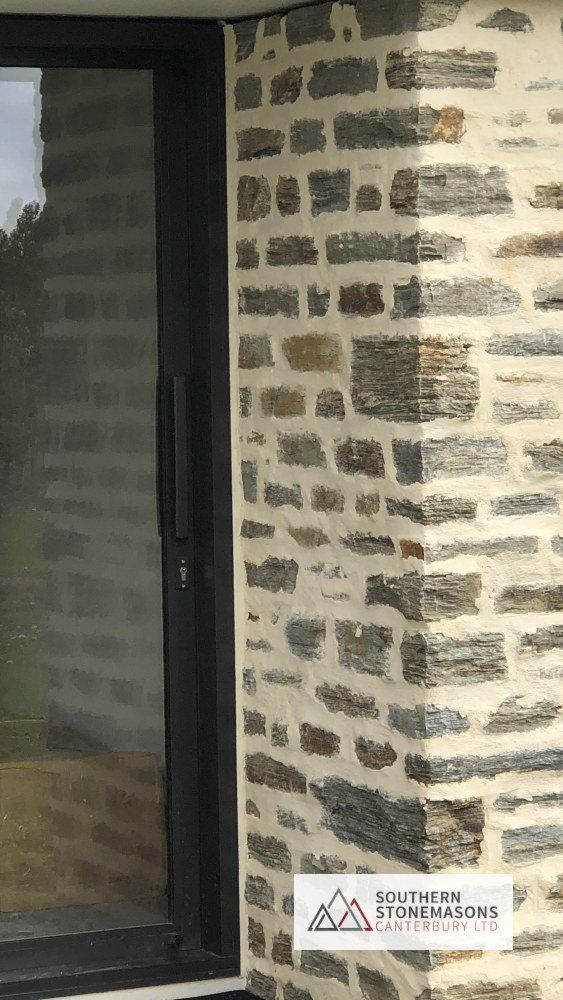 white plaster schist