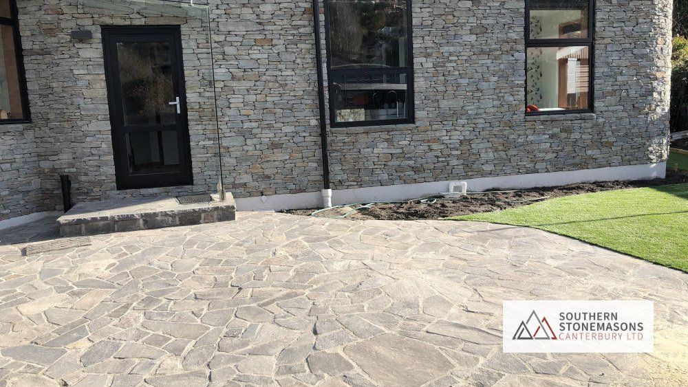 schist stone house