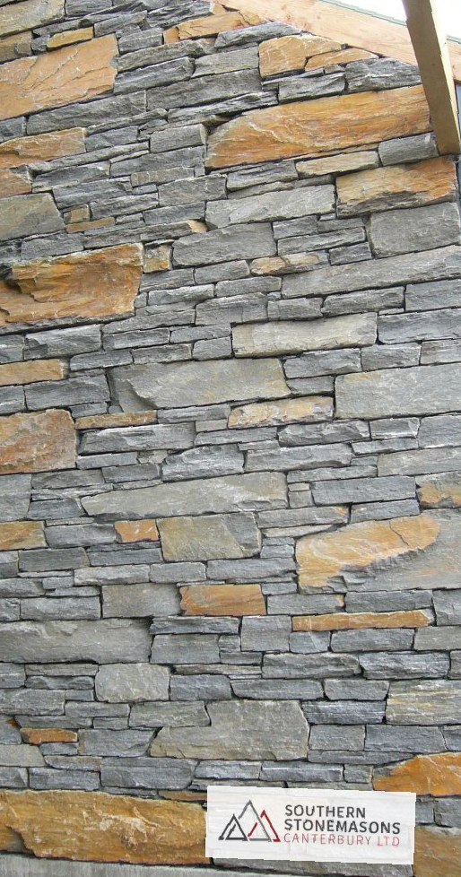 schist wall with naturals