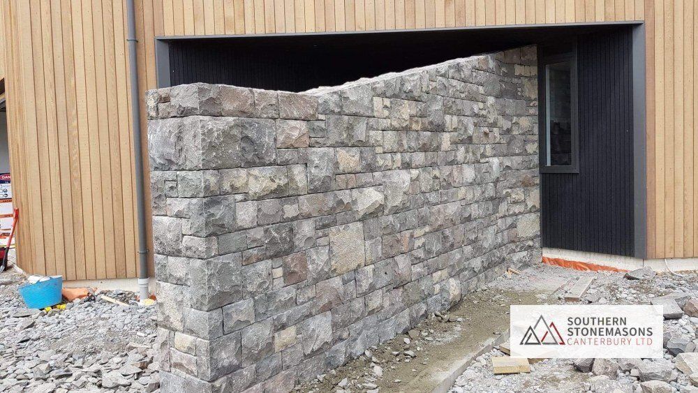 grey basalt wall