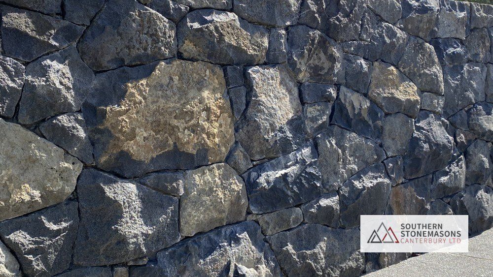 random rubble basalt wall