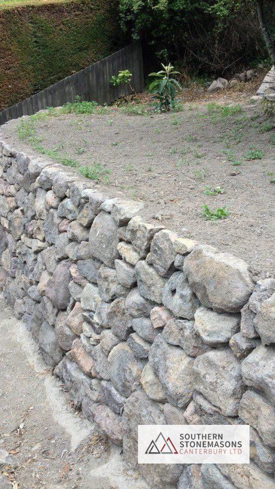 volcanic paddock stone garden wall