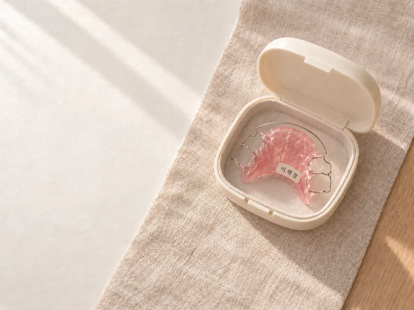 Orthodontic retainer used after treatment at Yonsei Baro, Seoul
