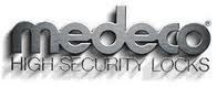 Medeco High Security Locks logo in metallic gray text